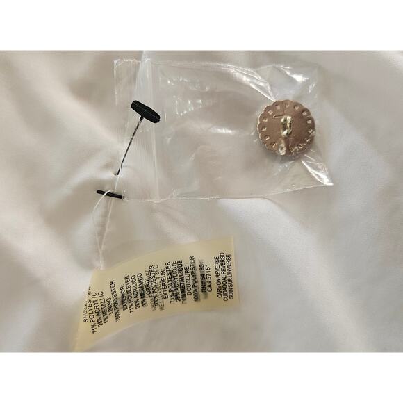 Karl Lagerfeld Pink Tweed Jacket  Vintage Gold Hardware Zip Up Sz 4 - Picture 11 of 12